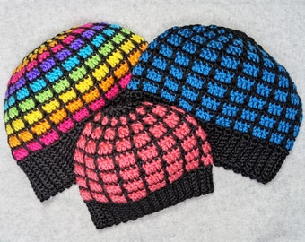 Easy Rainbow Hat: Crochet Hat Pattern, PDF download