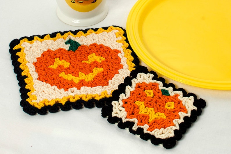 6 Wiggly Crochet Hot Pads & Coasters: Crochet Hot Pad Pattern, PDF download image 4