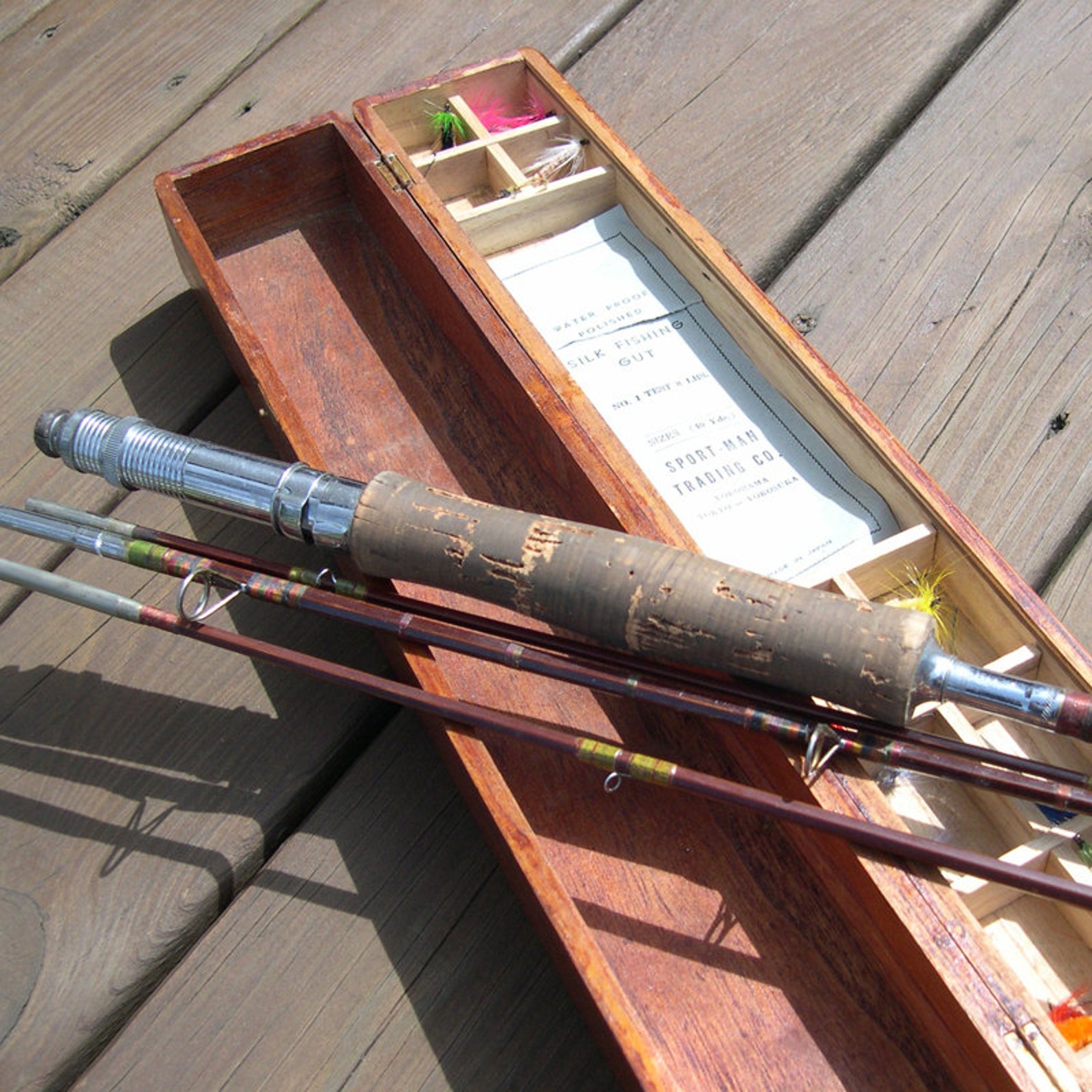 Japanese Bamboo 1950's Fly Rod With Flies and Box Etsy