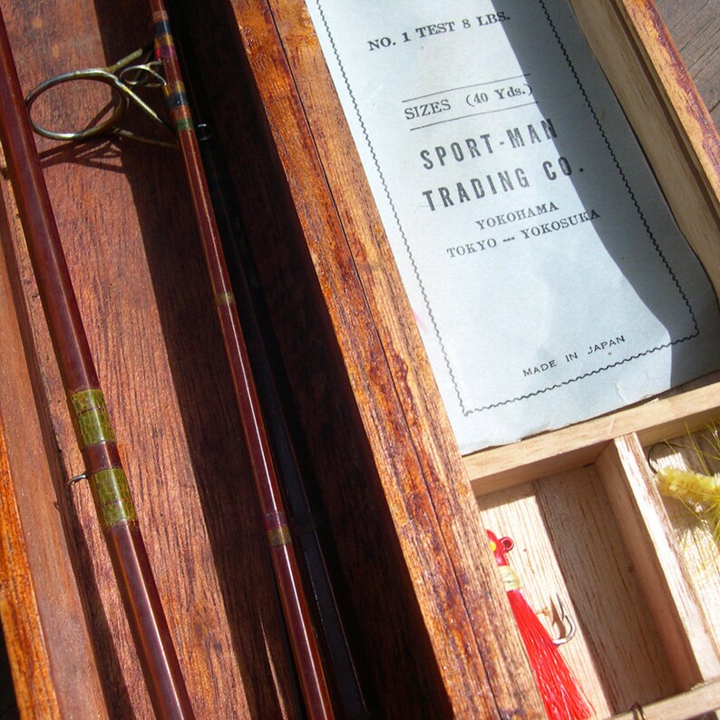 Japanese Bamboo 1950's Fly Rod With Flies and Box Etsy