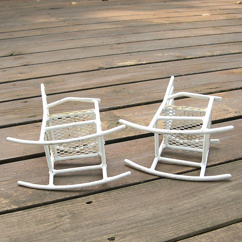 Sillas de patio en miniatura conjunto de metal hecho a mano | Etsy