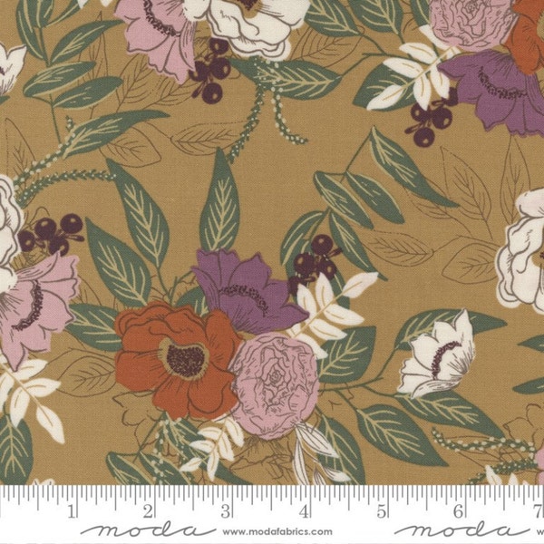 Moda Fabrics Slow Stroll Gratitude Bouquet Golden, 19.00 EUR/meter
