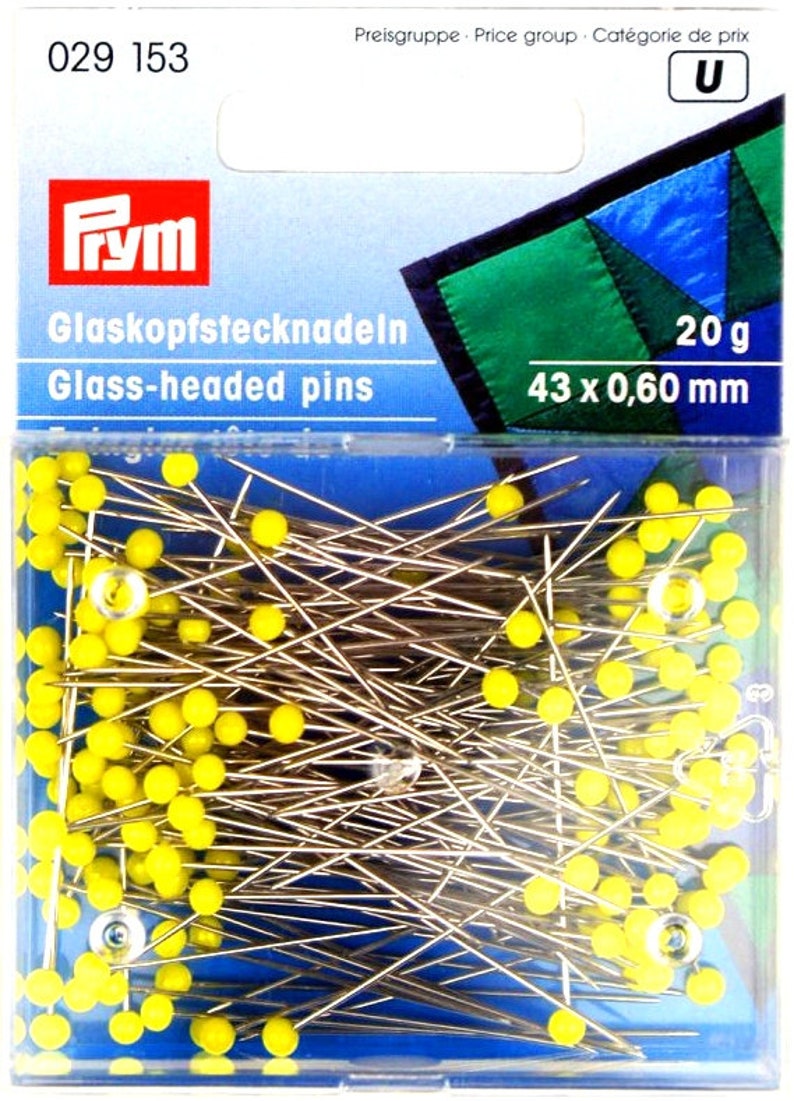 Prym glass head pins extra long image 1