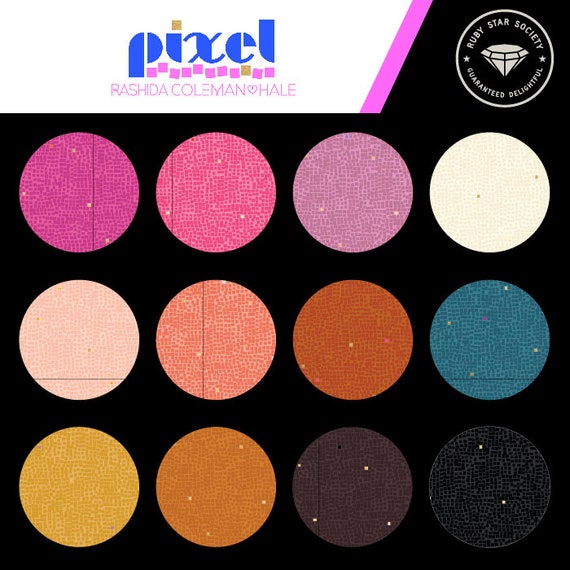 Pixel Peach - Rashida Coleman Hale - PER QUARTER METRE Pixel Peach - Rashida Coleman Hale - PER QUARTER METRE