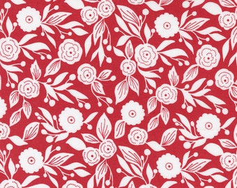 Moda Fabrics Christmas Morning Winter Flora Cranberry, 18,00 EUR/m