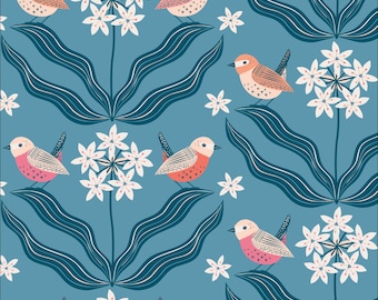 Cloud9 Fabrics Tiny and Wild Wrens In The Ramsons, 19,80 EUR/m