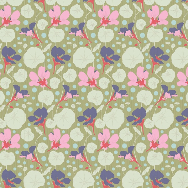 Tilda fabric Nasturtium green, 18,20 EUR/meter