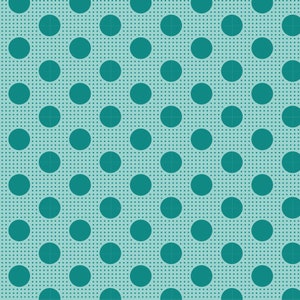 Tilda Fabric Medium Dots dark turquoise, 18,20 EUR/meter