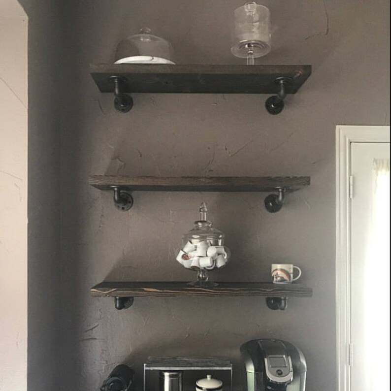 Industrial Pipe Shelving 60x9 Pipe Shelf Open Etsy