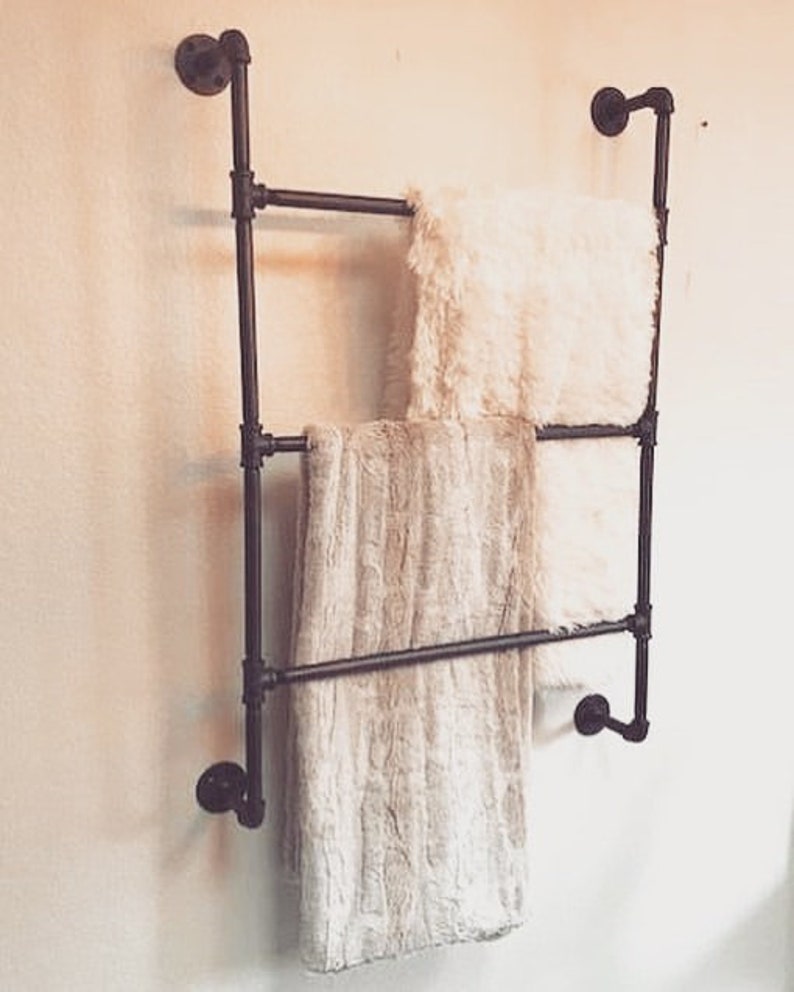 Pipe Wall Rack Pipe Blanket Rack Pipe Blanket Ladder Towel Etsy