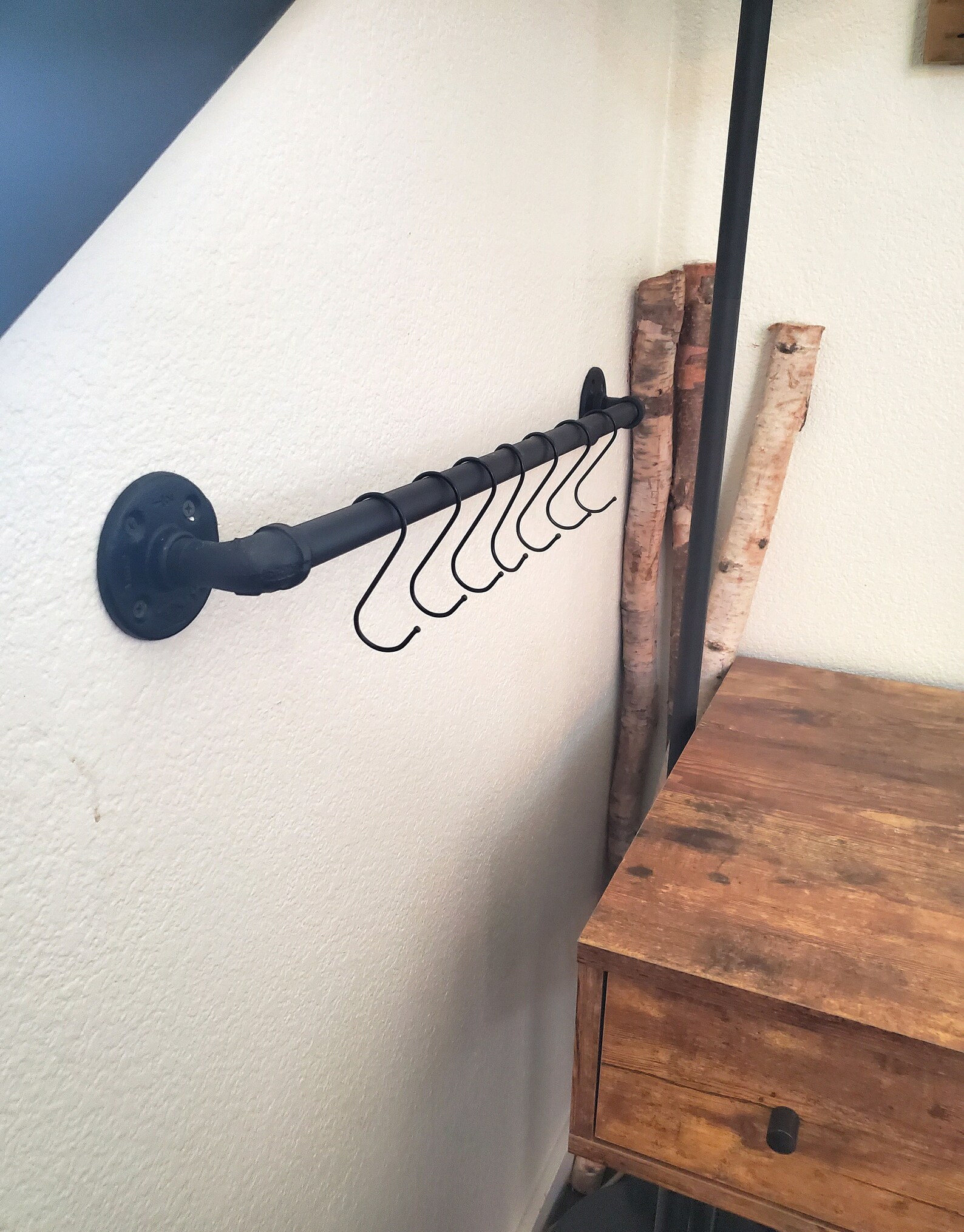 Industrial Pipe Hanger Clothing Rack Stocking Hanger Pot Etsy