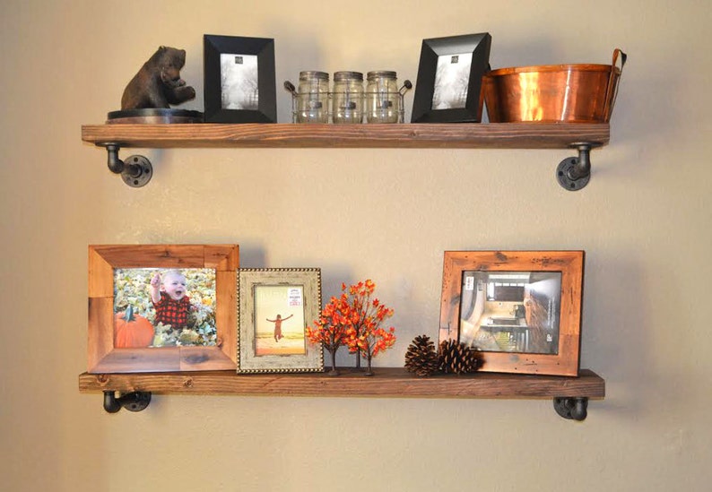 Industrial Pipe Shelving 60x9 Pipe Shelf Open Etsy