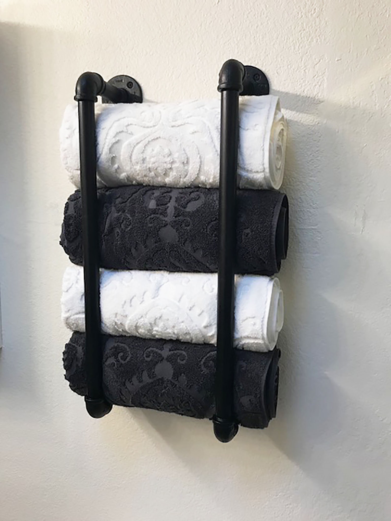 Pipe Towel Rack Bathroom Towel Rack Farmhouse Decor Pipe Etsy