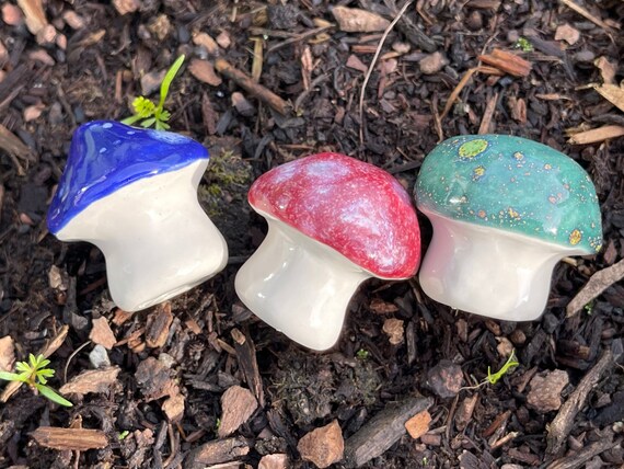 Nwvuop Fungo ornamentale in ceramica a forma di fungo