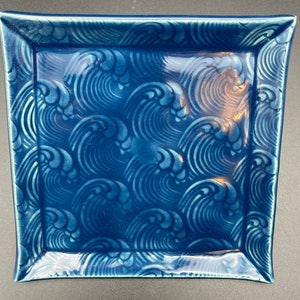 Square small plate, handmade ceramic plate