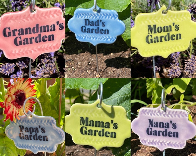 Garden markers/garden stakes. Name markers. Garden name tags. Handmade by Fabulousfungi.