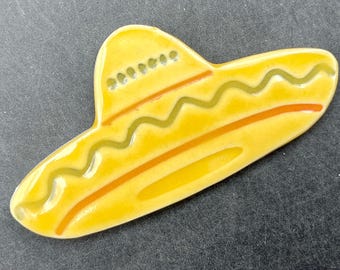 Sombrero tile, handmade ceramic tile, by Fabulousfungi S 5