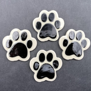 Handmade Ceramic Paw Print Mosaic Tiles - Cat or Dog
