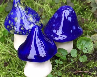 Fairy mushrooms -Three Fabulous Fungi toadstools, handmade by Fabulousfungi - T391