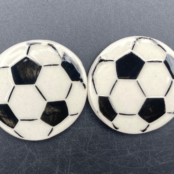 Ceramic soccer ball tiles, mosaic tiles, porcelain Fußball tiles, European football tiles, mural, mosaic tiles handmade by Fabulousfungi