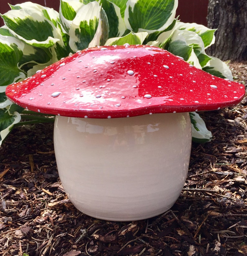 Ceramic Garden Mushroom. Garden decoration. Fabulous Fungi Etsy