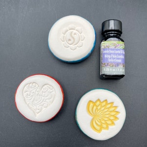 Handmade ceramic oil diffuser stone, glazed on the bottom. Natural air freshener, office accessory, home fragrance diffuser, By Alex Gardner