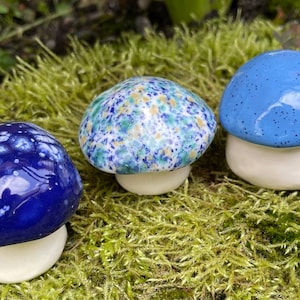 Three hand crafted ceramic toadstools Fabulous Fungi by Fabulousfungi- T420