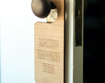 Making Happens Here Door Tag