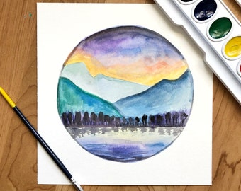 The Mountains are Calling Watercolor Painting Class