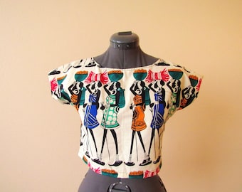 VILLAGE Fulani Semi Crop Top