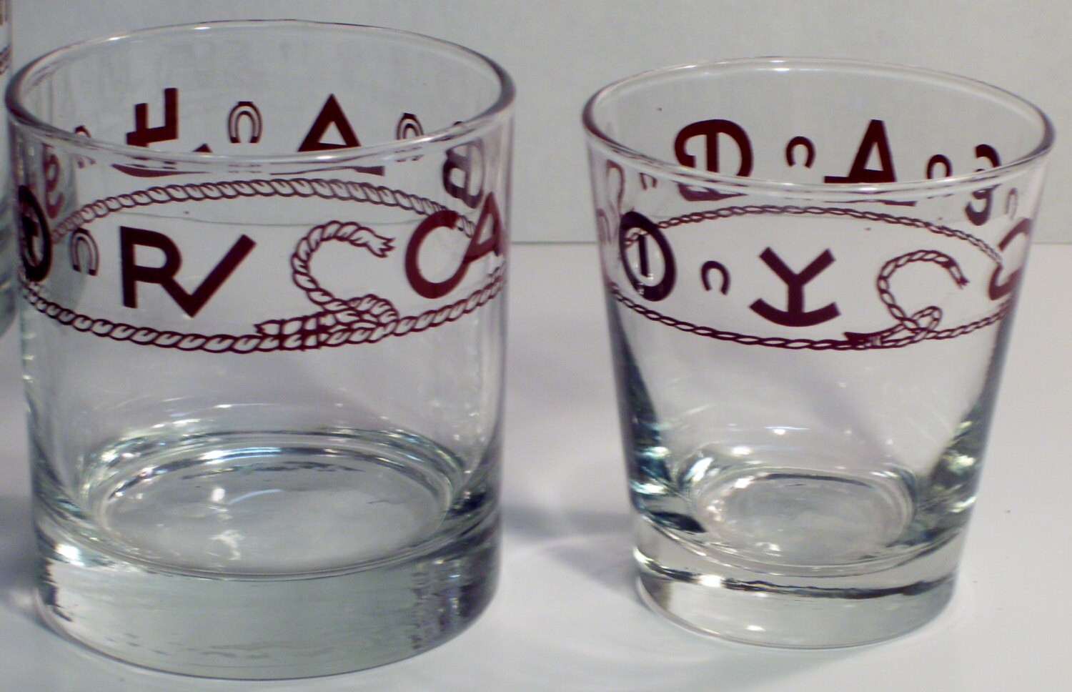 vintage western drinking glasses