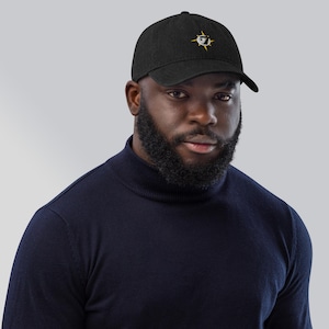 Nation of Gods and Earths Universal Flag Hat  - Black Denim Dad Cap