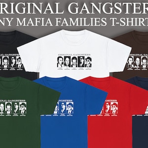 Original Gangsters &quot;Five Families&quot; T-Shirt Mob/Mafia/Gambino/Bonanno/Genovese