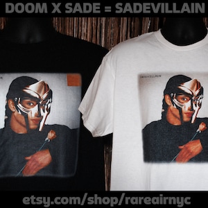 MF DOOM Sadevillain Album Cover T-Shirt vintage - Parfait pour les fans / DJ de DOOM / Sade