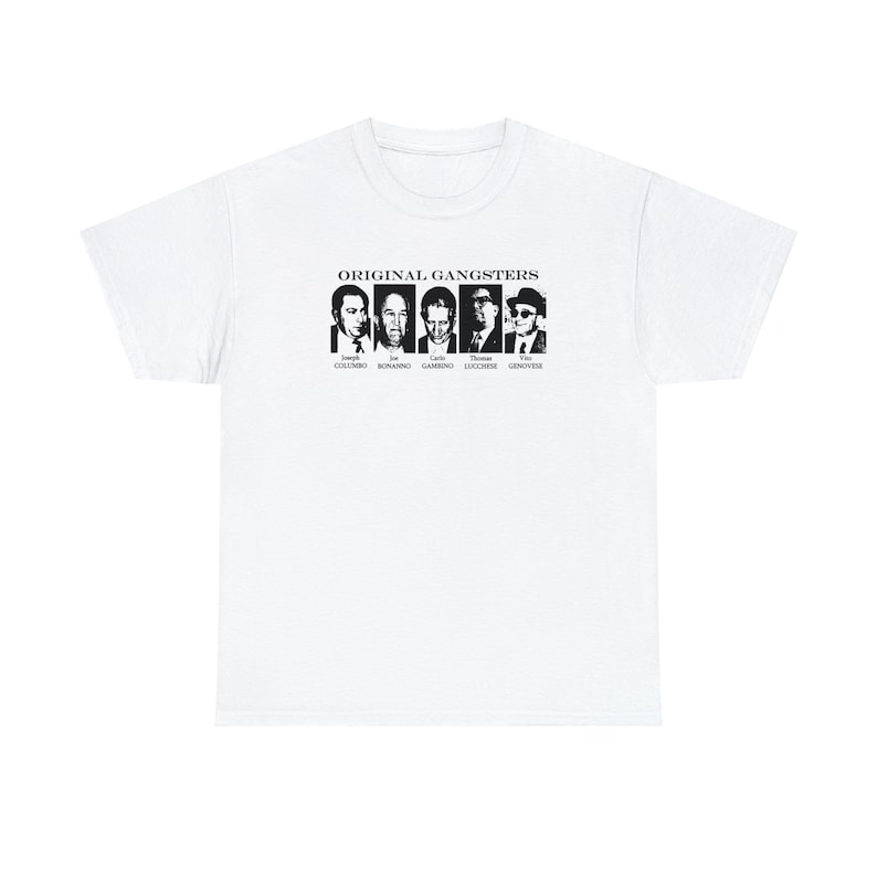T-Shirt Uomo Urban Backwoods - Ritratto Carlo Gambino - Premium Heavy Cotton - Taglie Forti - 4