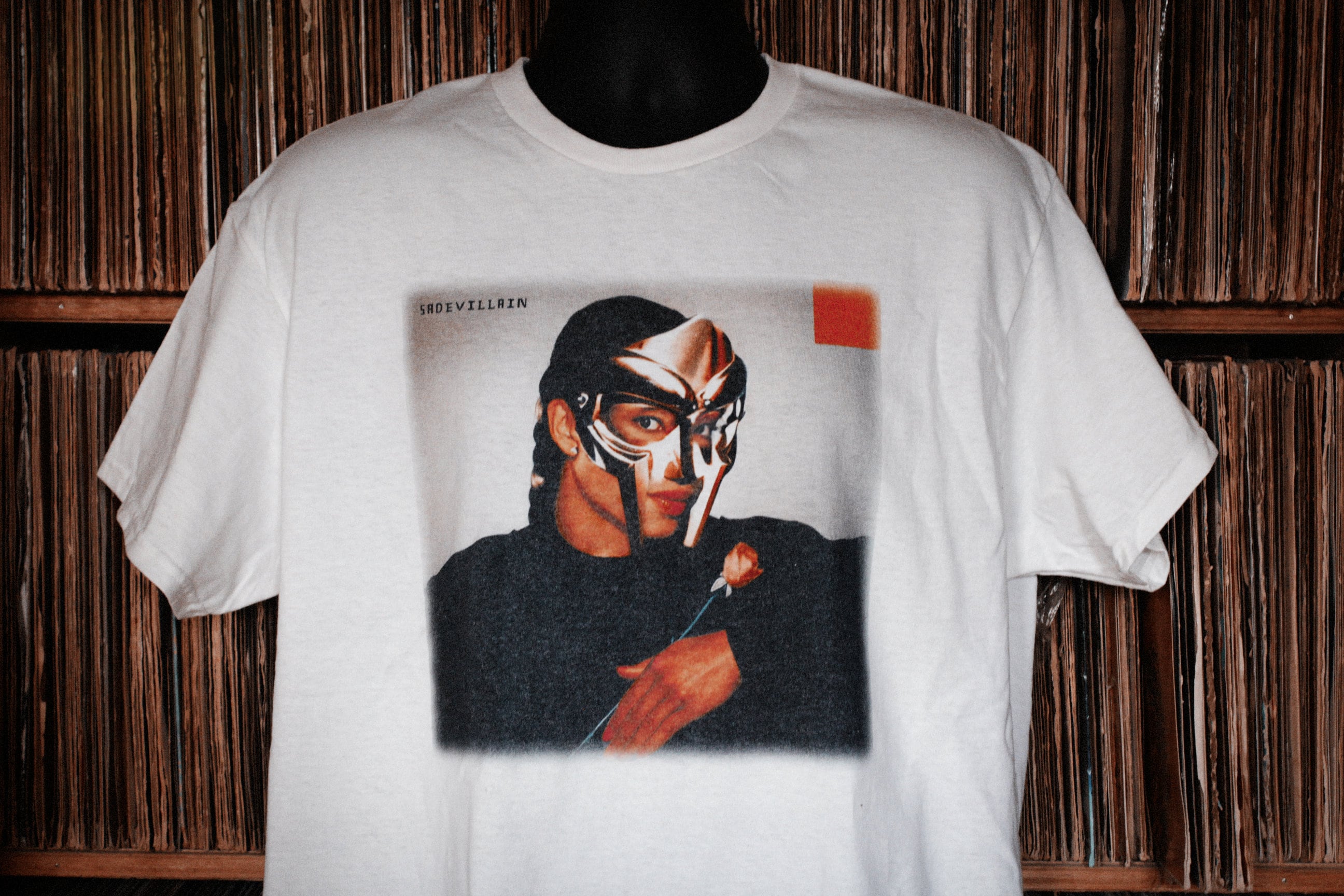 MF DOOM Sadevillain Album Cover Vintage T-shirt - Perfect for Doom