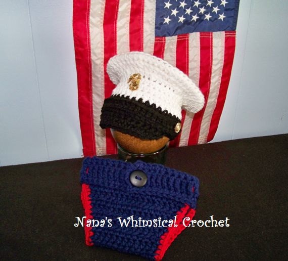 Marine's Dress Blues Hat PDF Pattern