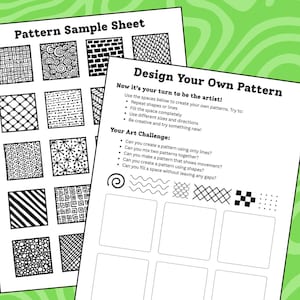 Zentangle-Inspired Sample Pattern Sheet