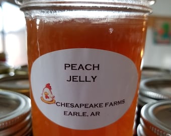 Peach Jelly 8 Oz Size Arkansas Grown And Made Organic Great Gift Idea!