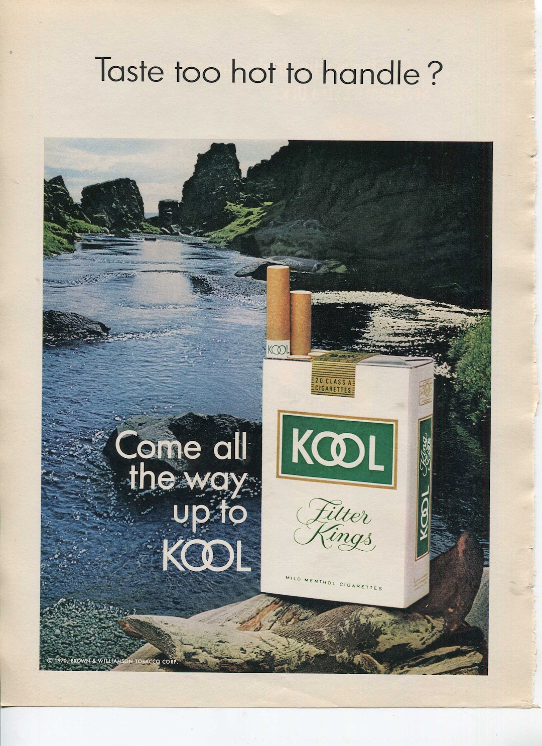 Kool Filter Cigarettes Taste Too Hot to Handle Come All the Etsy