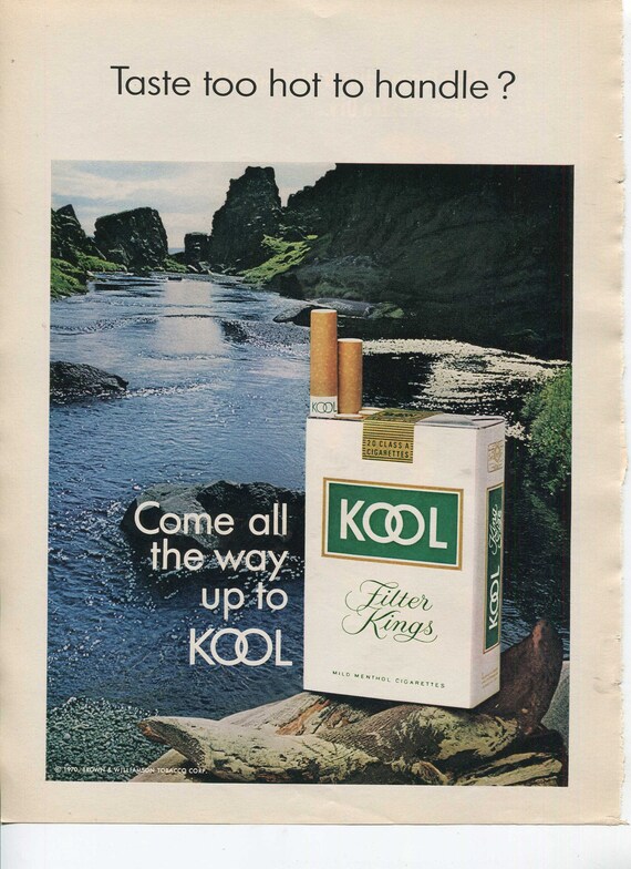 Kool Filter Cigarettes Taste Too Hot to Handle Come All the Etsy