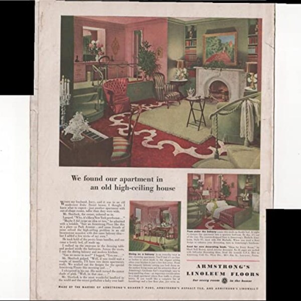 Vintage Linoleum Rug Etsy