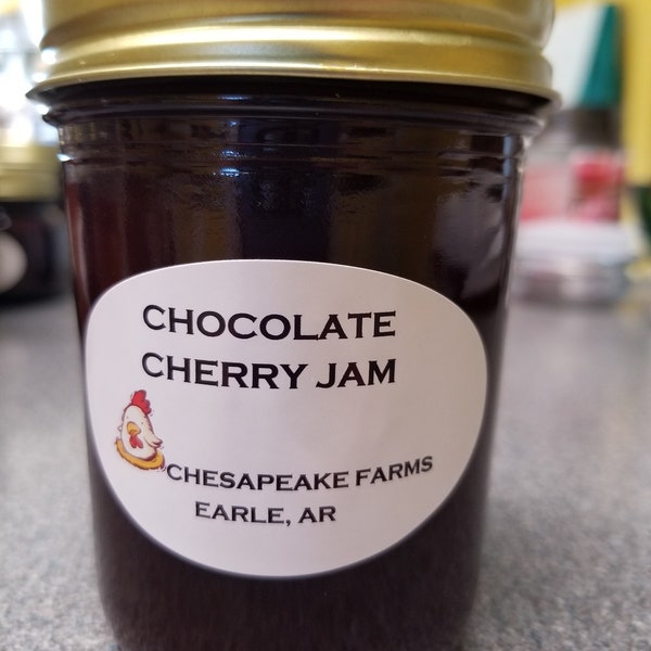 Chocolate Cherry Jam 8 Oz Size Arkansas Grown And Made Organic Great Gift Idea!