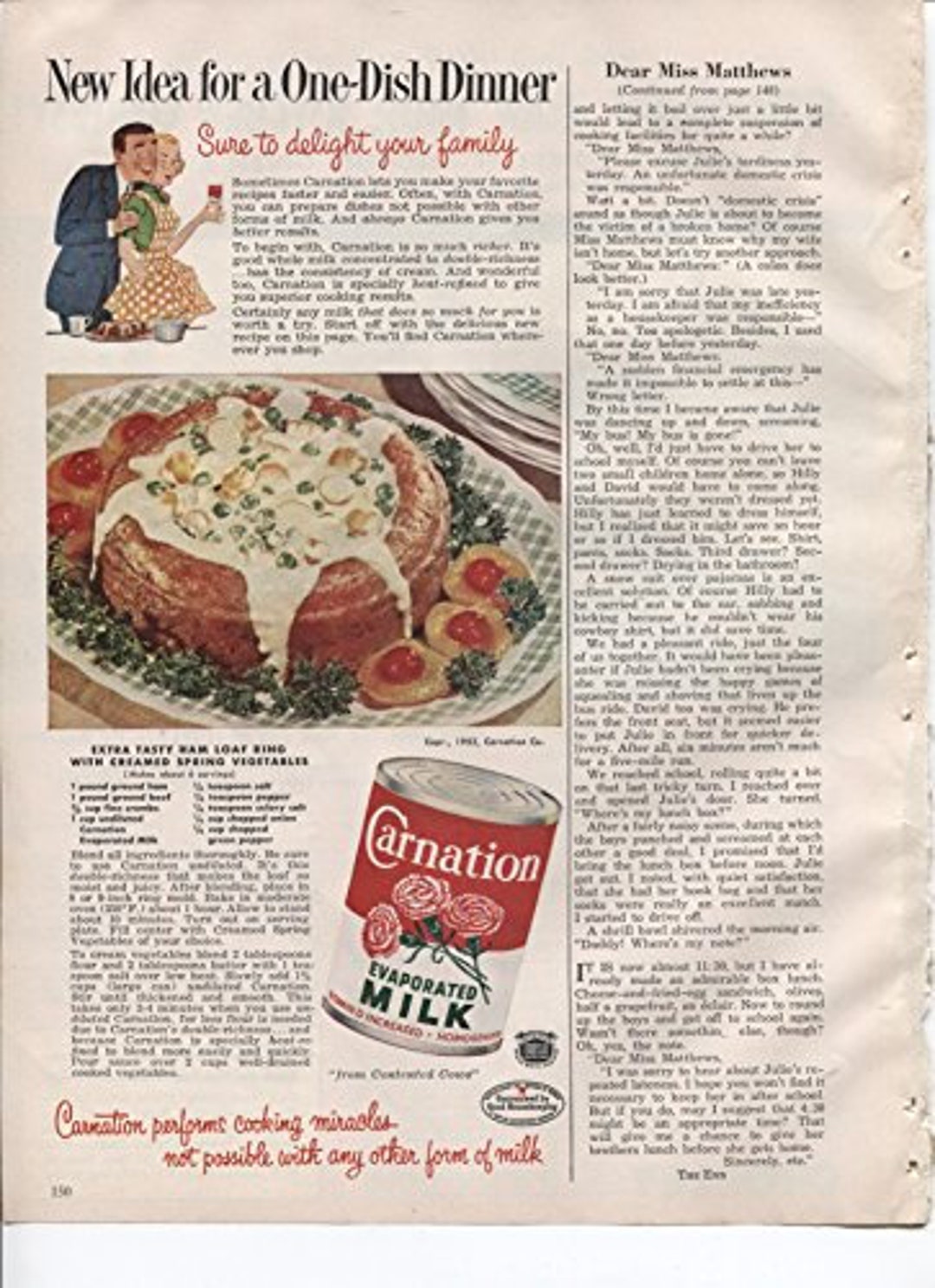 Carnation Evaporated Milk Carnation Performs Cooking Miracles - Etsy