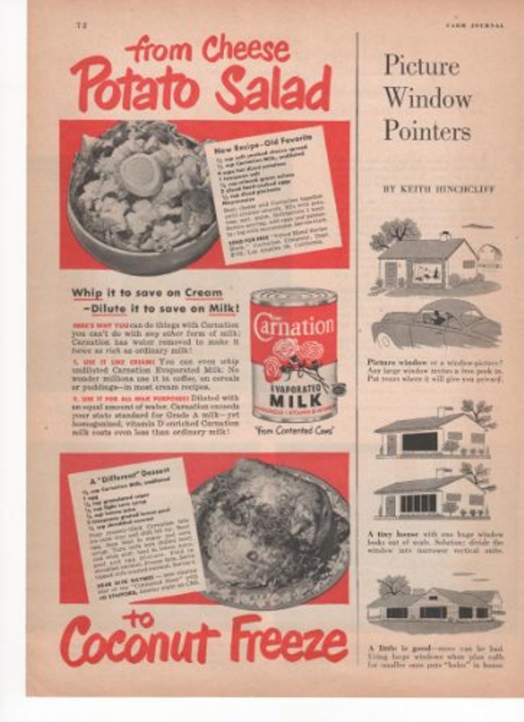Carnation Evaporated Milk From Cheese Potato Salad to Coconut Etsy