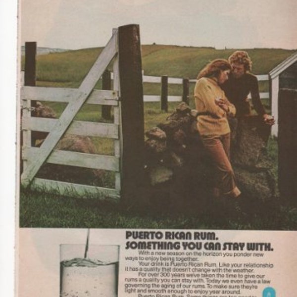 Puerto Rican Rum Something You Can Stay With Rums Of Puerto Rico 1973 Original Vintage Advertisement