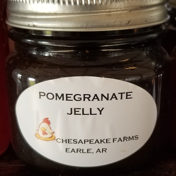 Pomegranate Jelly 8 Oz Size Arkansas Grown And Made Organic Great Gift Idea!