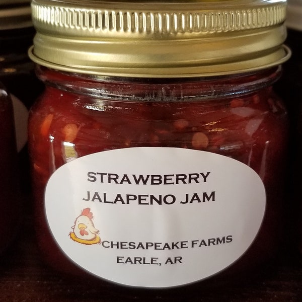 Strawberry Jalapeno Jam 8  Oz Size Arkansas Grown And Made Organic Great Gift Idea!