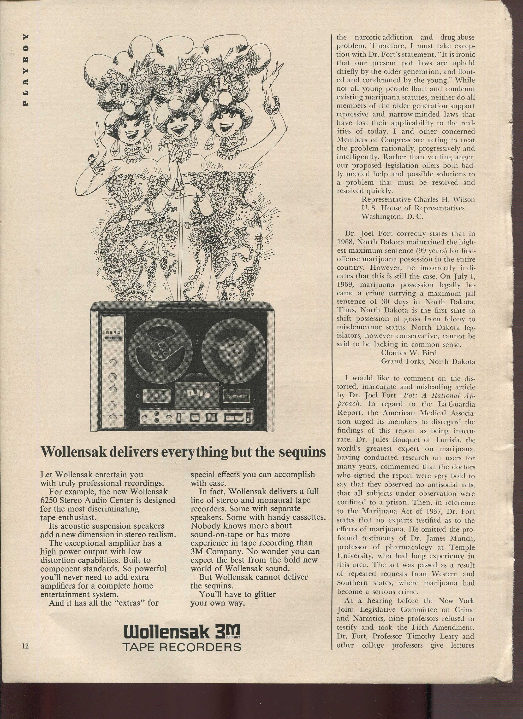 Wollensak 3M Tape Recorders Wollensak Delivers Everything but the Sequins  6250 Stereo Audio Center 1970 Vintage Antique Advertisement -  Canada