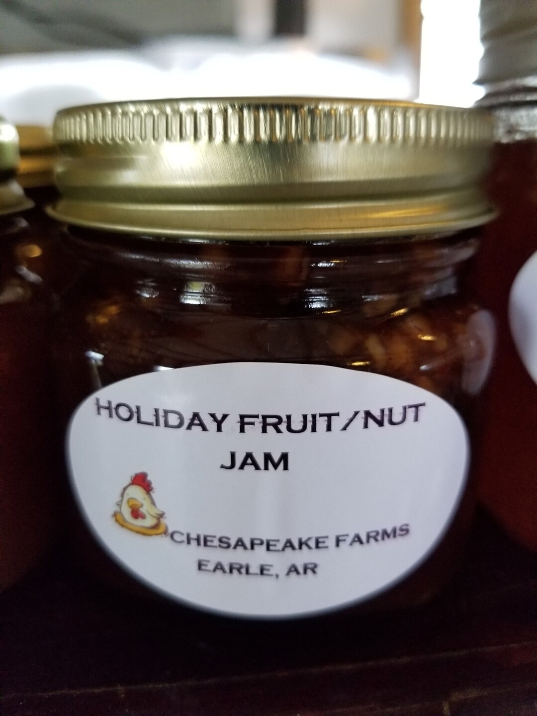 Holiday Fruit & Nut Jam 8 Oz Size Arkansas Grown and Made Organic Great